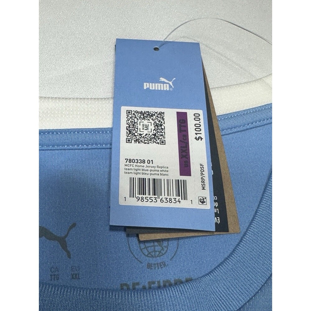 Puma Manchester City Home Jersey Mens Size XXL 2XL Authentic 780338 NWT New - Picture 9 of 15